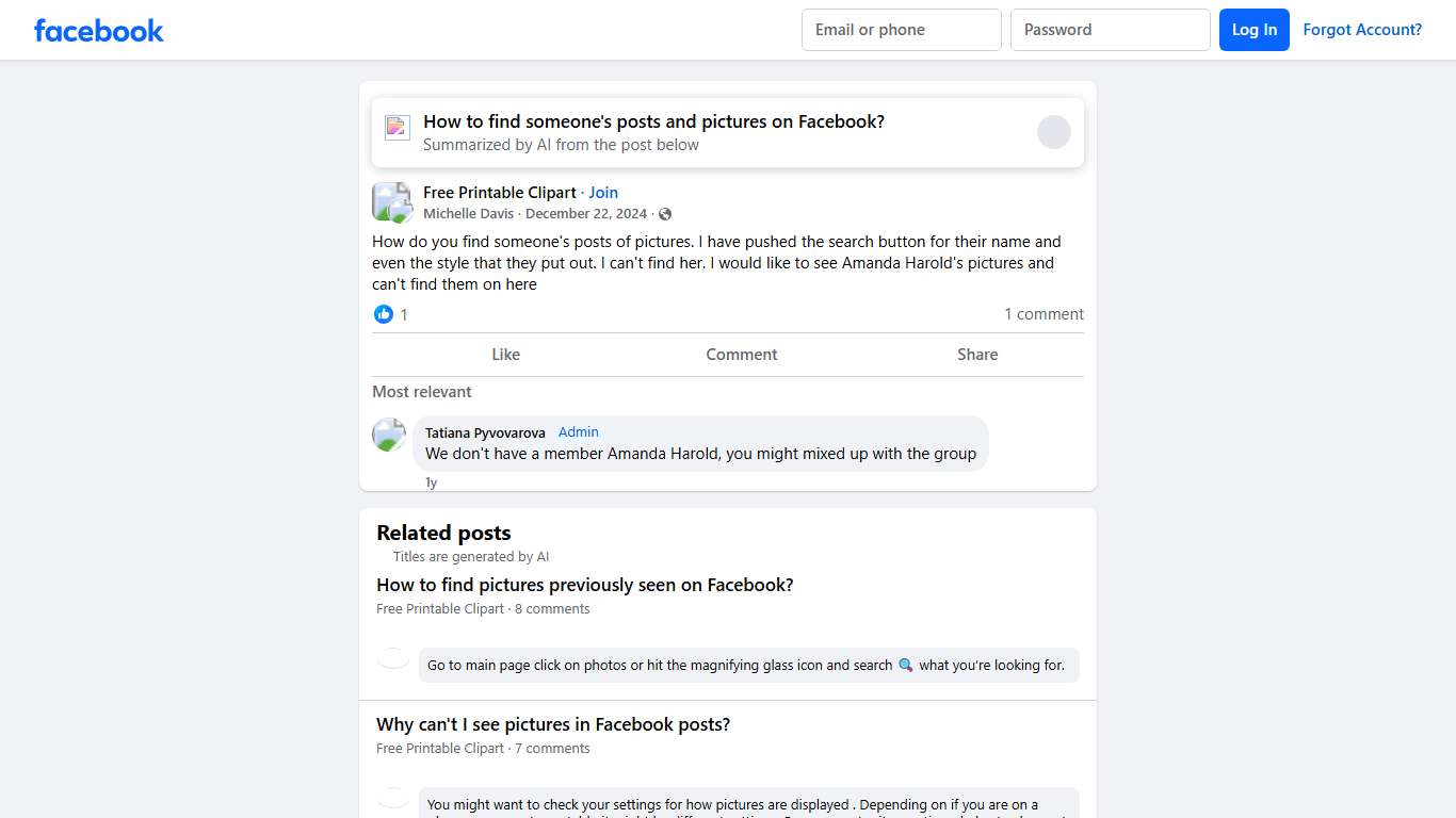 Free Printable Clipart | How do you find someone's posts of pictures | Facebook